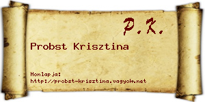 Probst Krisztina névjegykártya